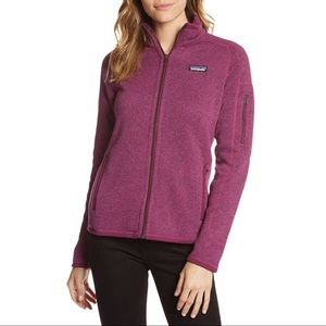 better sweater jacket in violet red